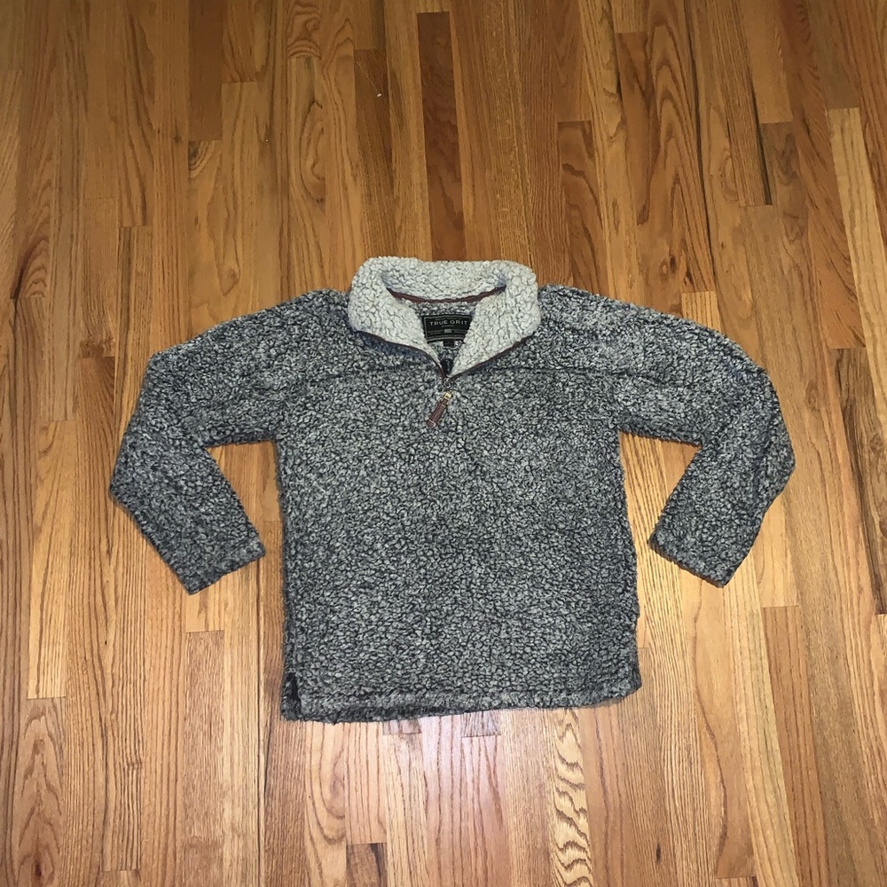 True Grit Frosty Tipped Pullover in Grey